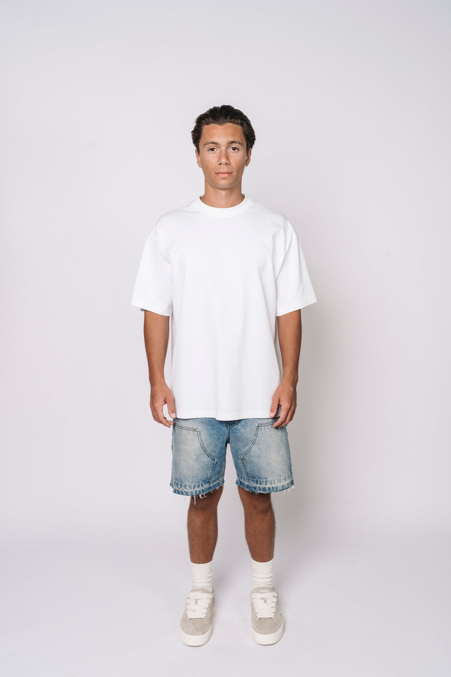 Carpenter denim shorts - light blue