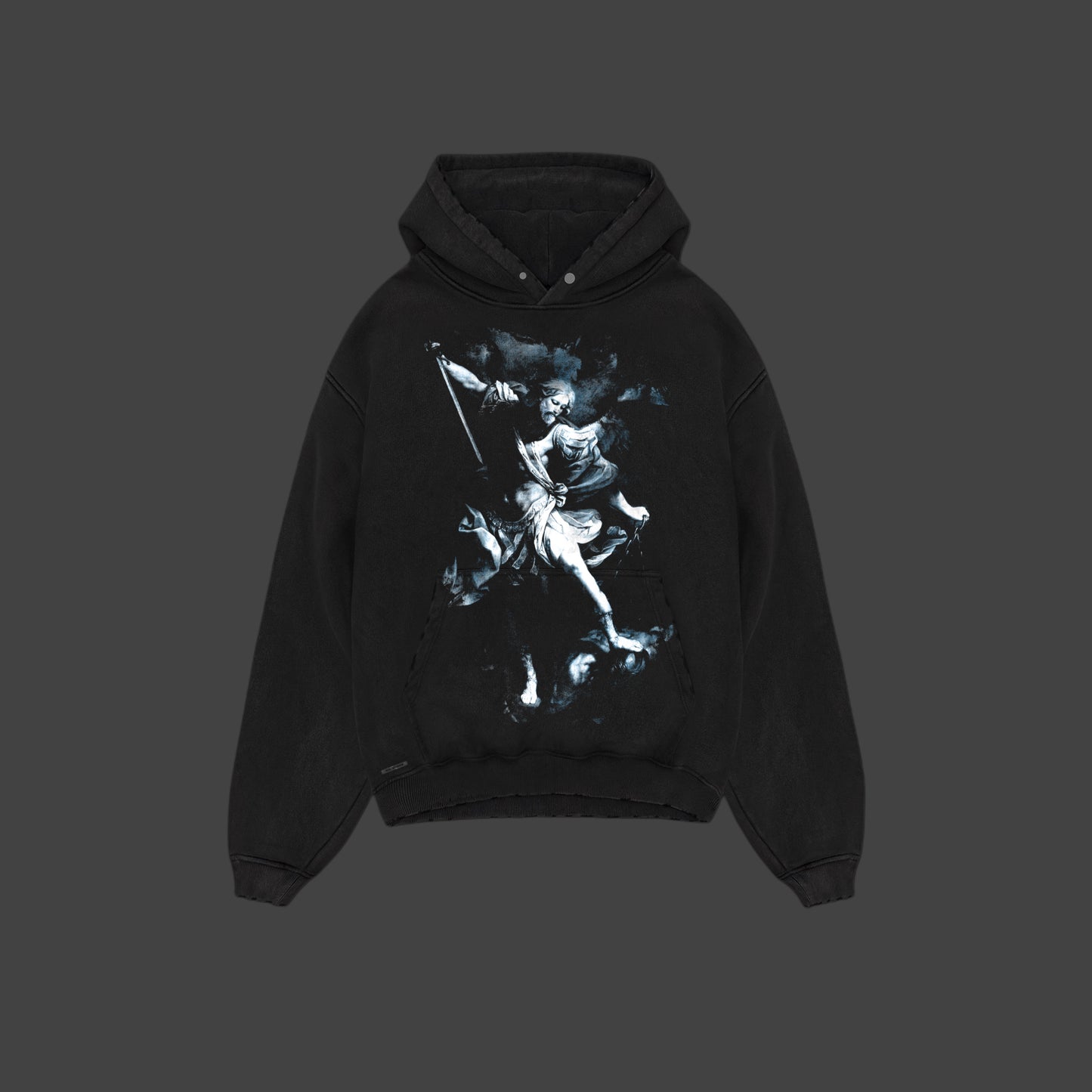 Eternal Knight - black washed hoodie