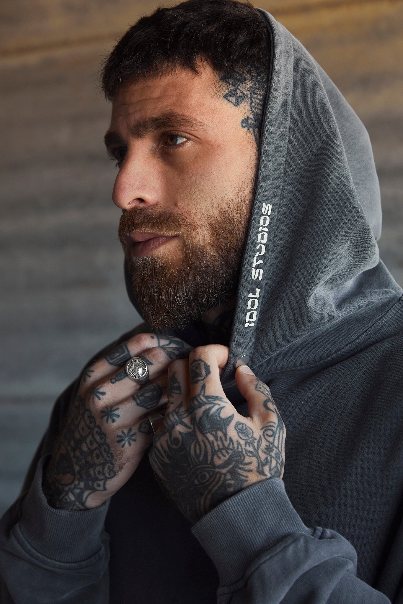 Venom Blade - grey washed hoodie Idolstudios