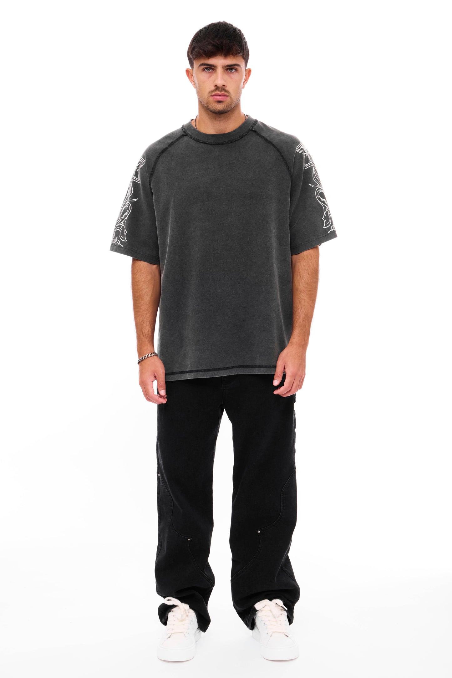 2 SIDED - WASHED BLACK
