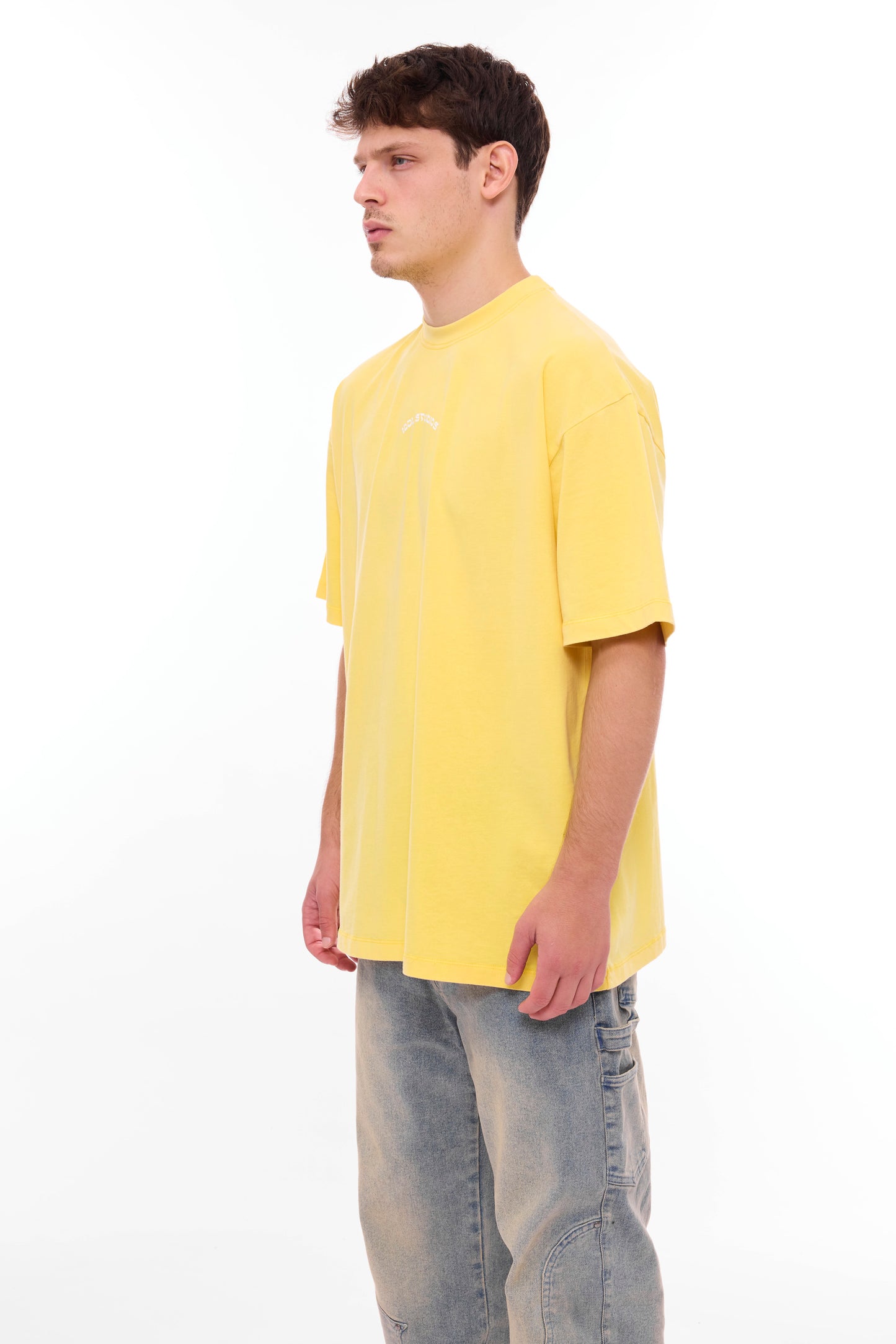 CURVED LOGO - WASHED YELLOW