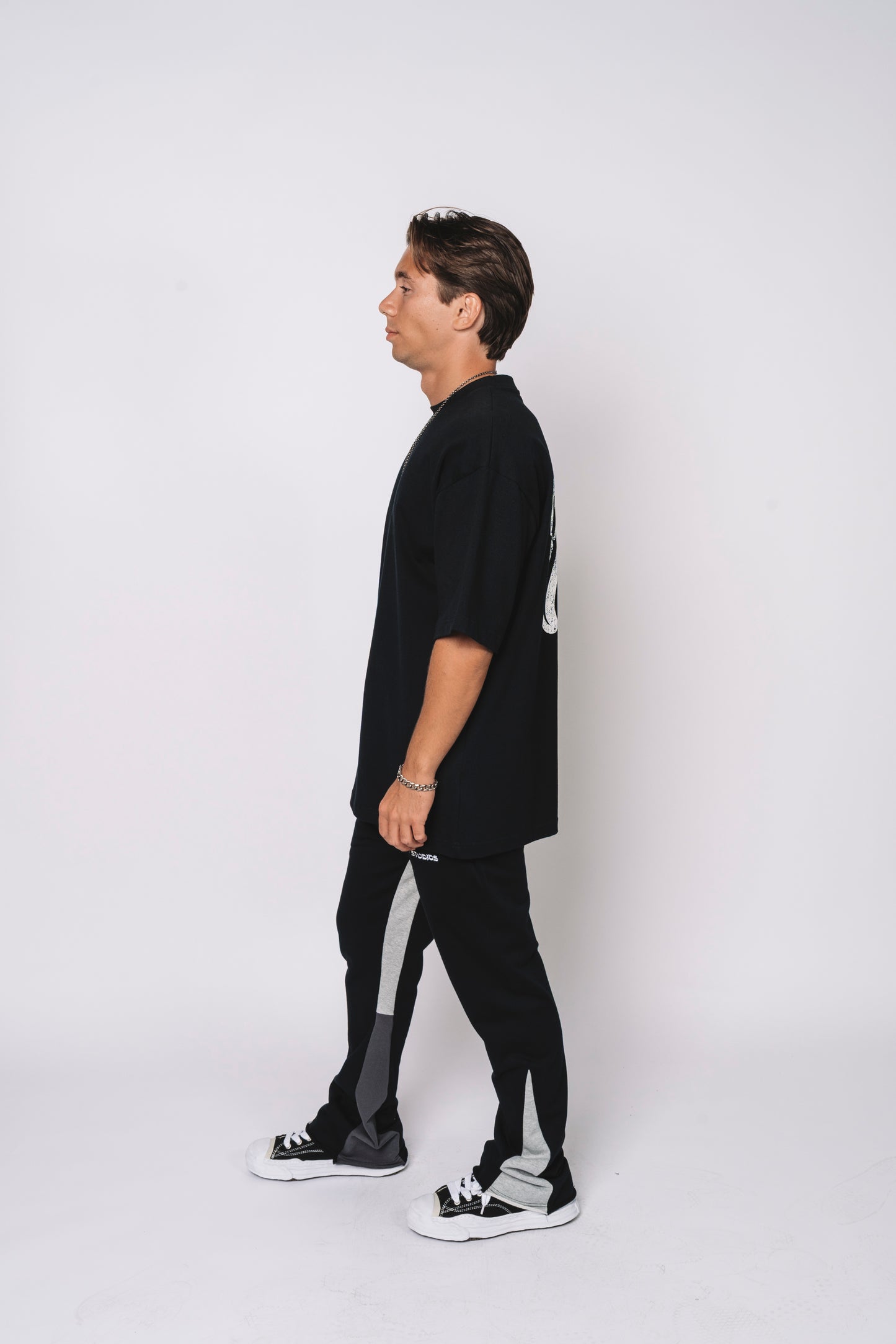 Flare sweatpants - black