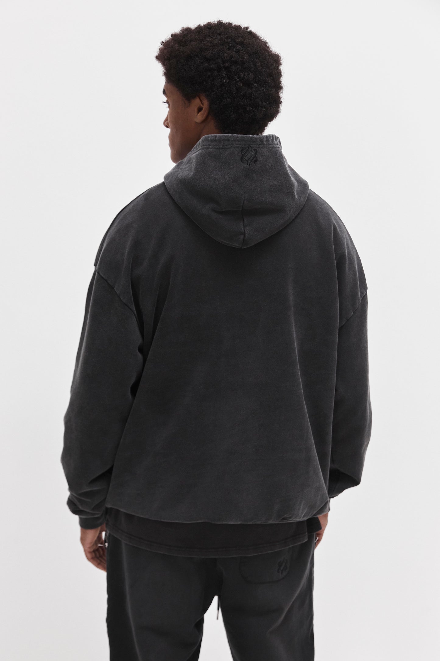 Blank - black washed hoodie