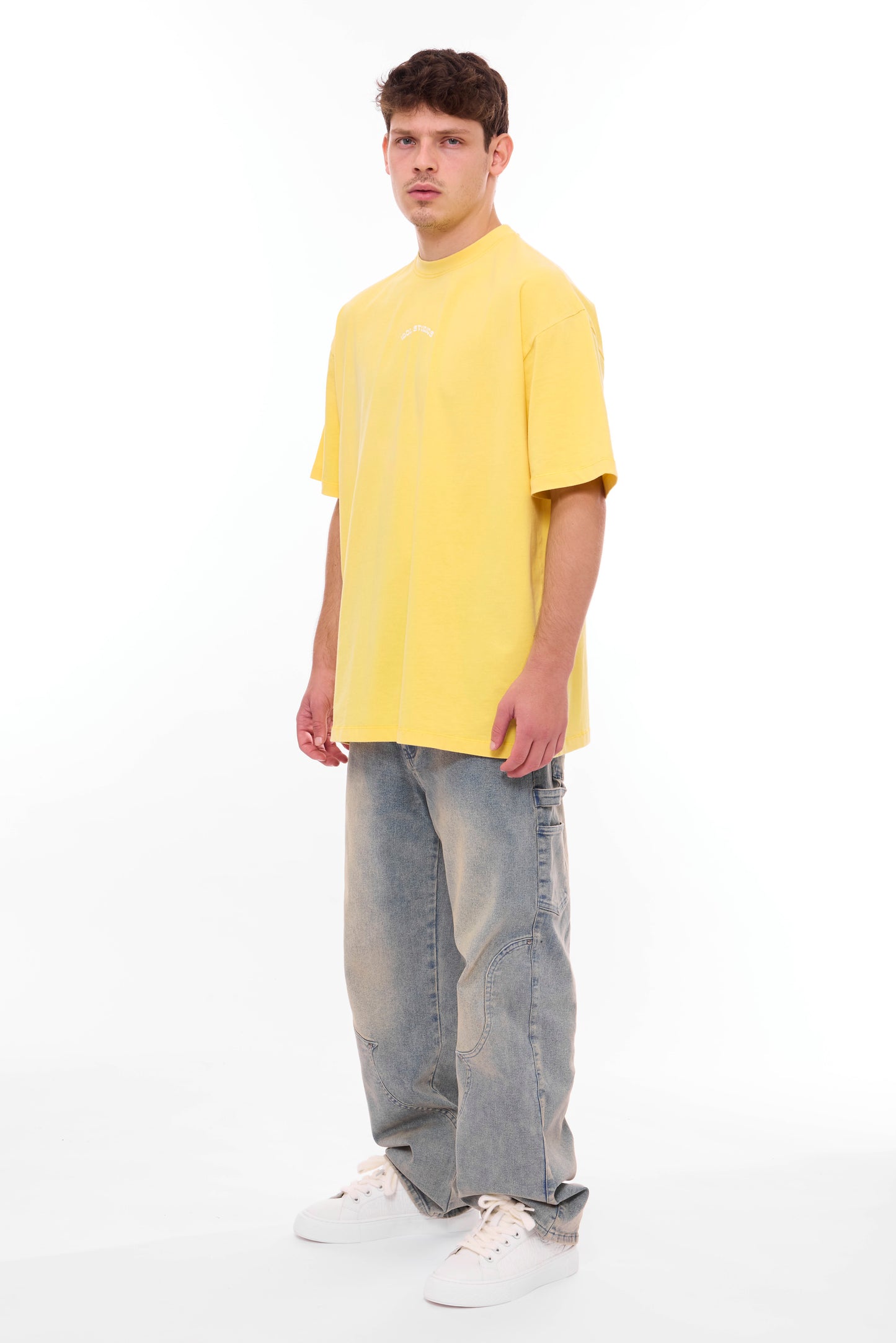 CURVED LOGO - WASHED YELLOW