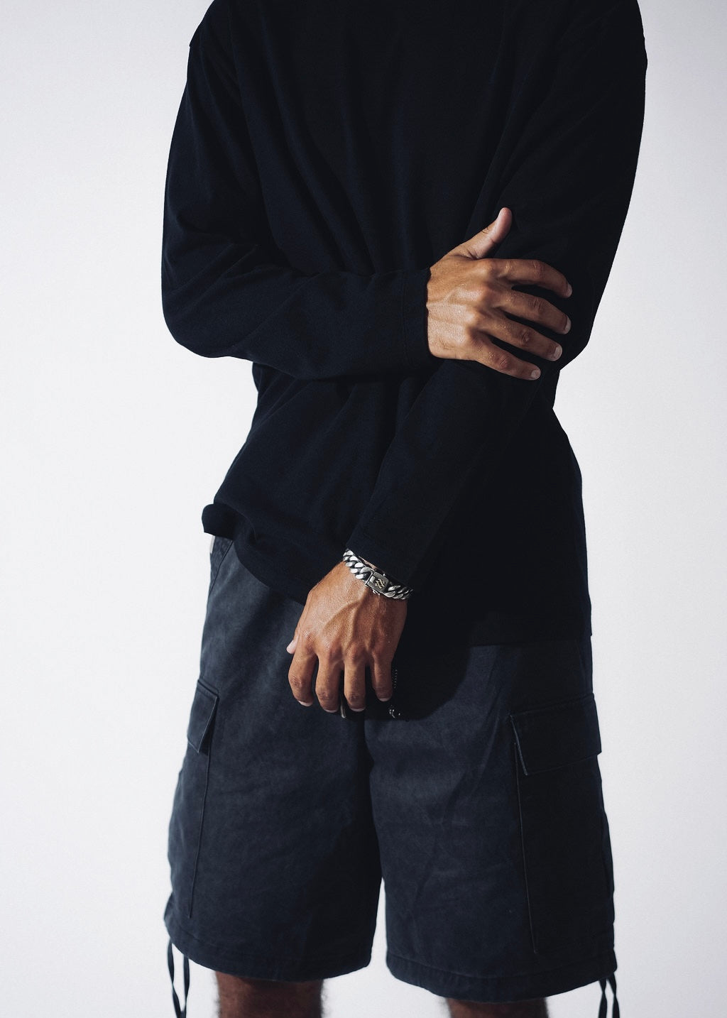 ORG LONG TEE - BLACK