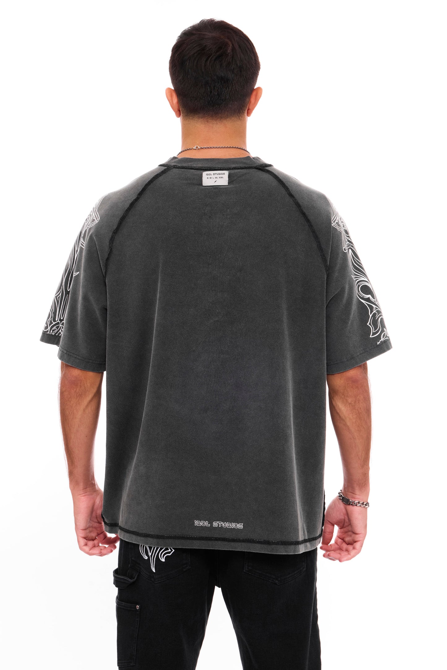 2 SIDED - WASHED BLACK