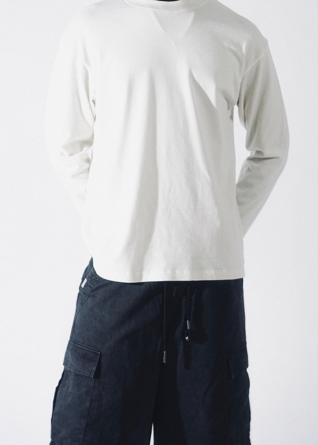 ORG LONG TEE - CREAM