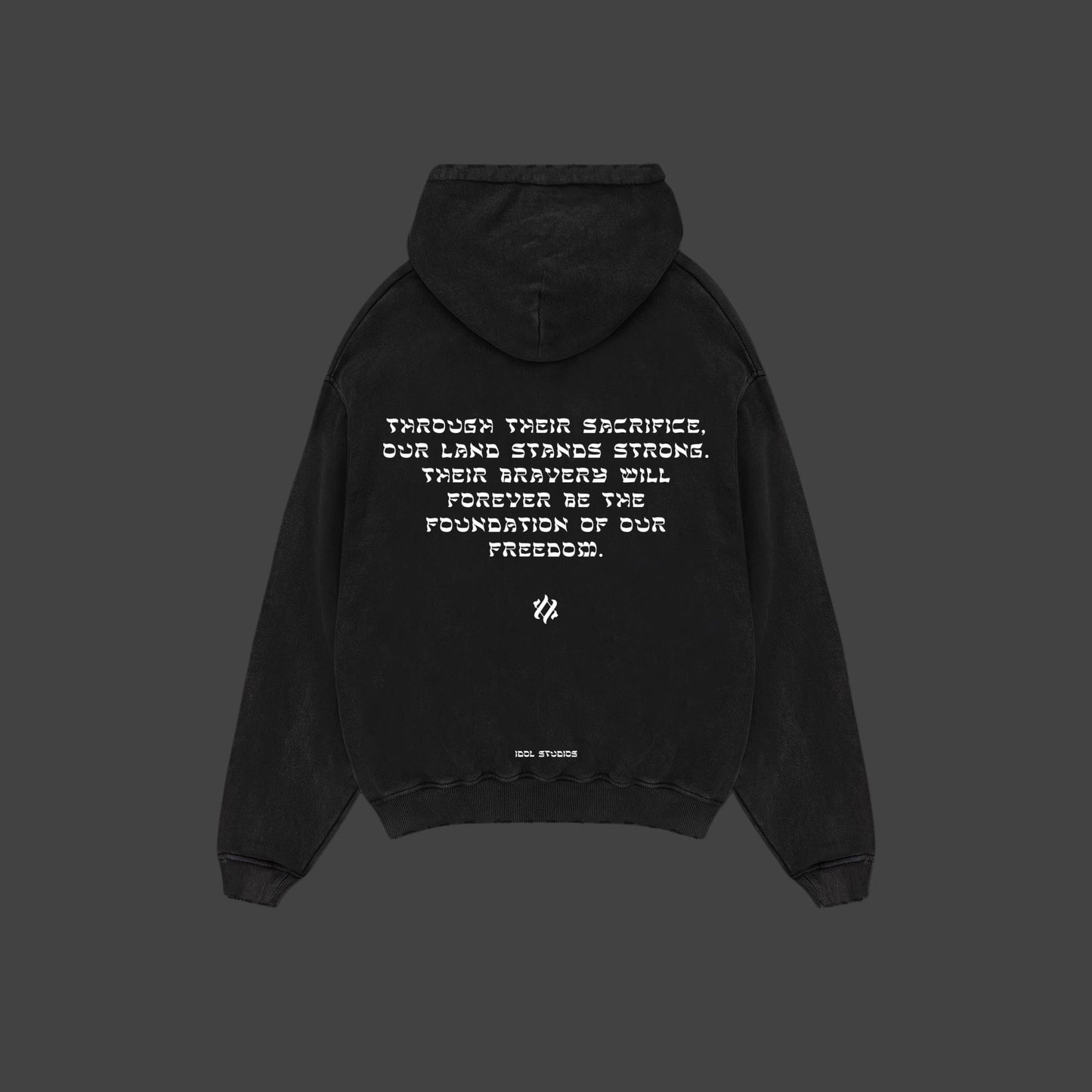 Eternal Knight - black washed hoodie