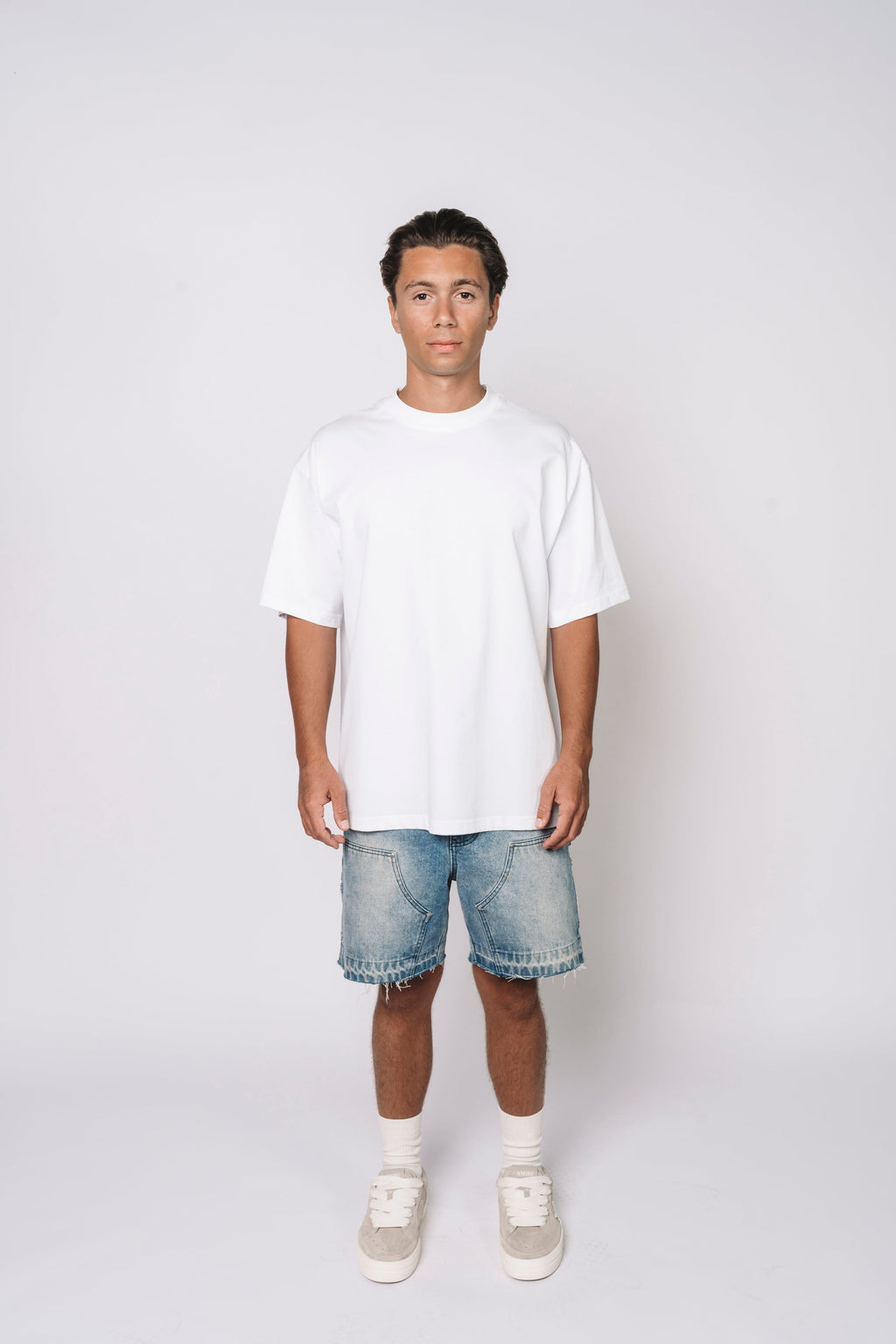 Carpenter denim shorts - light blue IDOL STUDIOS