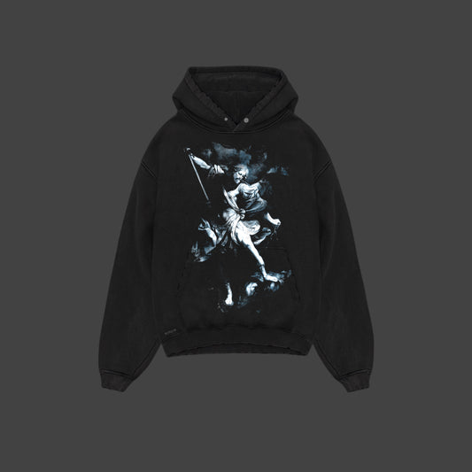 Eternal Knight - black washed hoodie