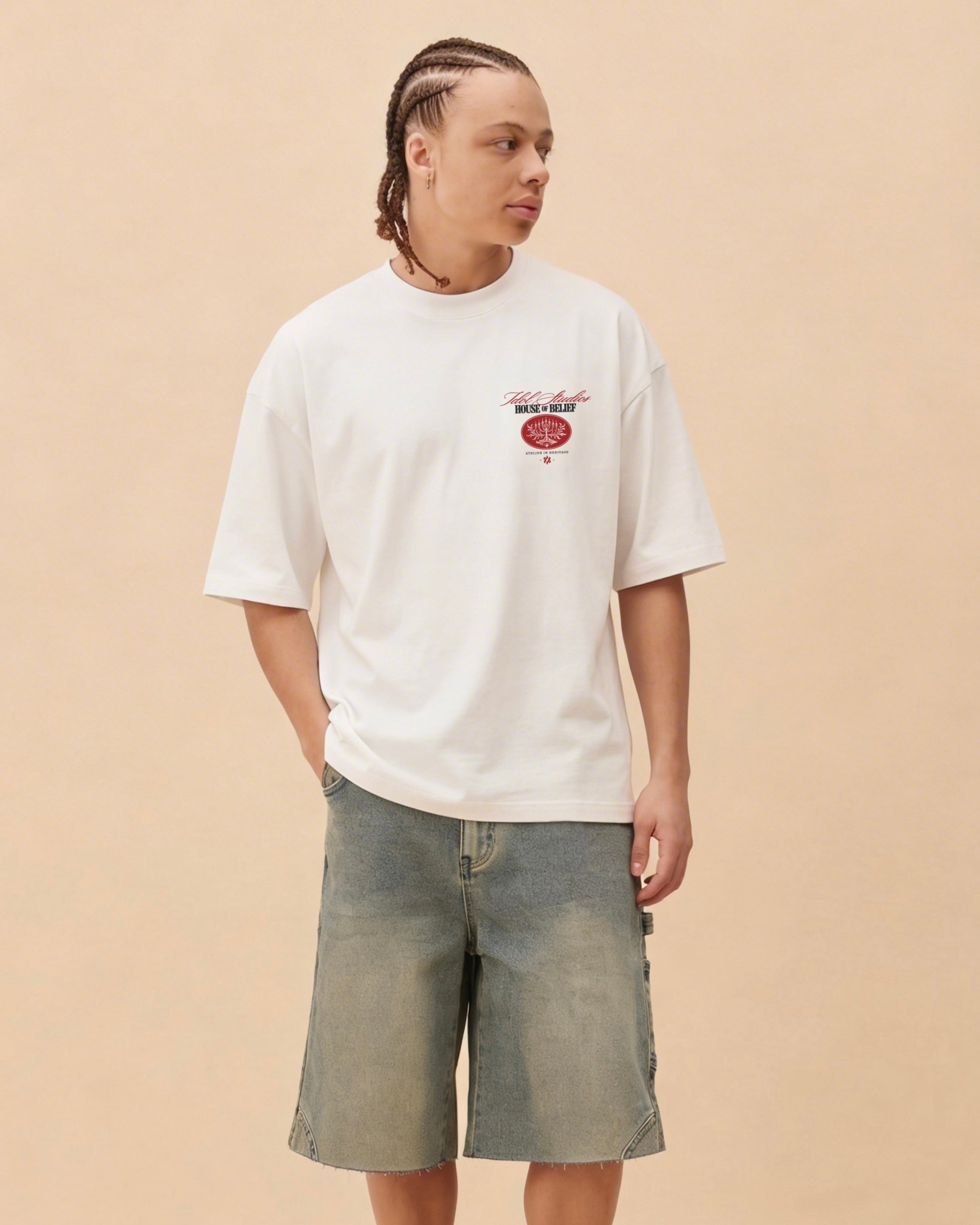 BELIEF - WHITE T-SHIRT – IDOL STUDIOS BELIEF - WHITE T-SHIRT – IDOL STUDIOS