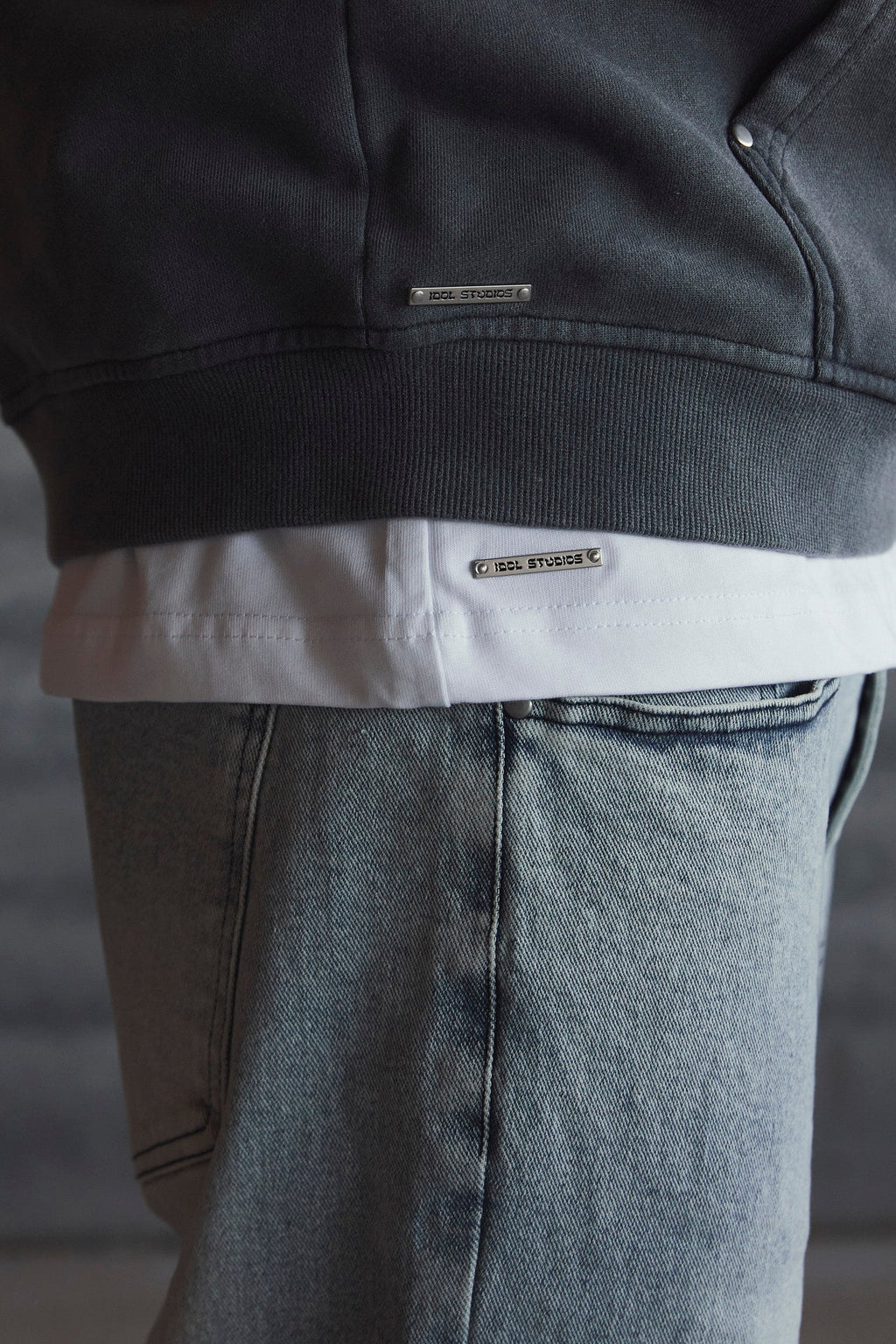 Venom Blade - grey washed hoodie Idolstudios