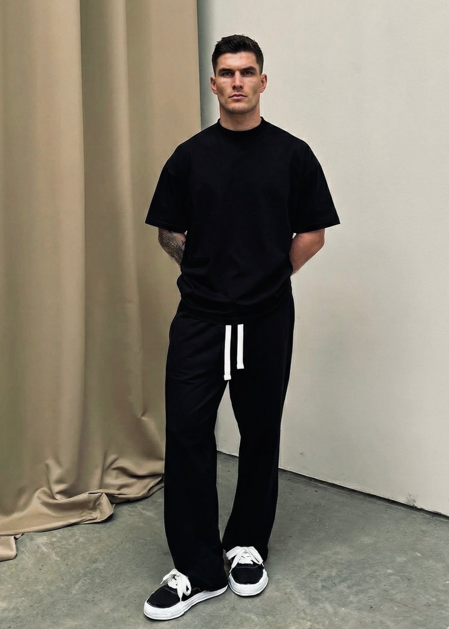 WAFFLE LOUNGE PANTS - BLACK IDOL STUDIOS