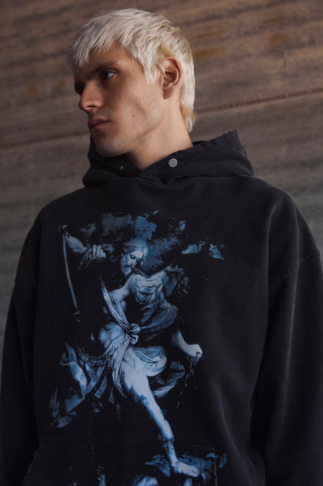 Eternal Knight - black washed hoodie Idolstudios