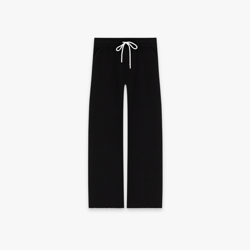 WAFFLE LOUNGE PANTS - BLACK IDOL STUDIOS