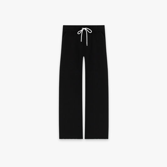 WAFFLE LOUNGE PANTS - BLACK