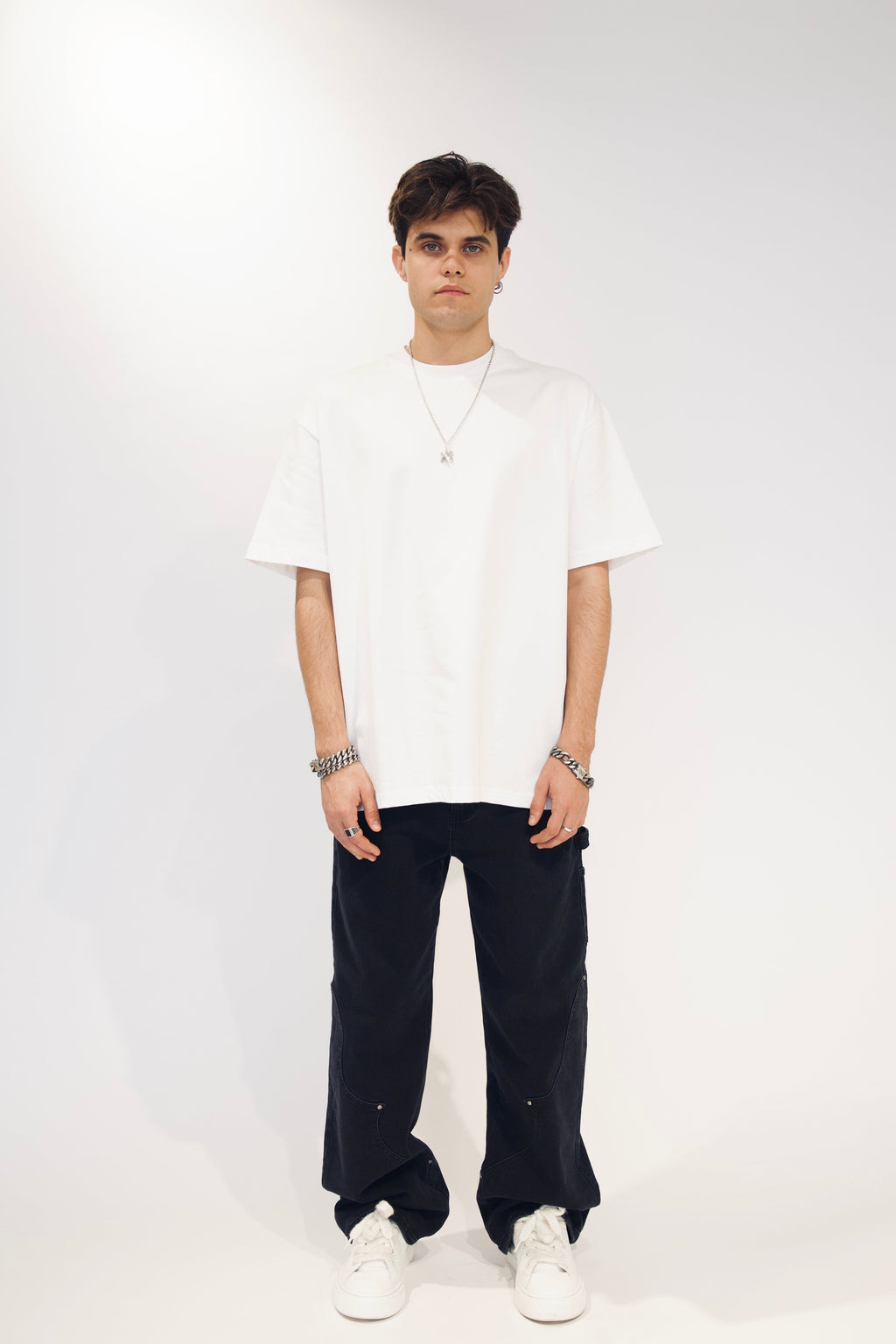 CUT OUT WASHED BLACK DENIM IDOL STUDIOS