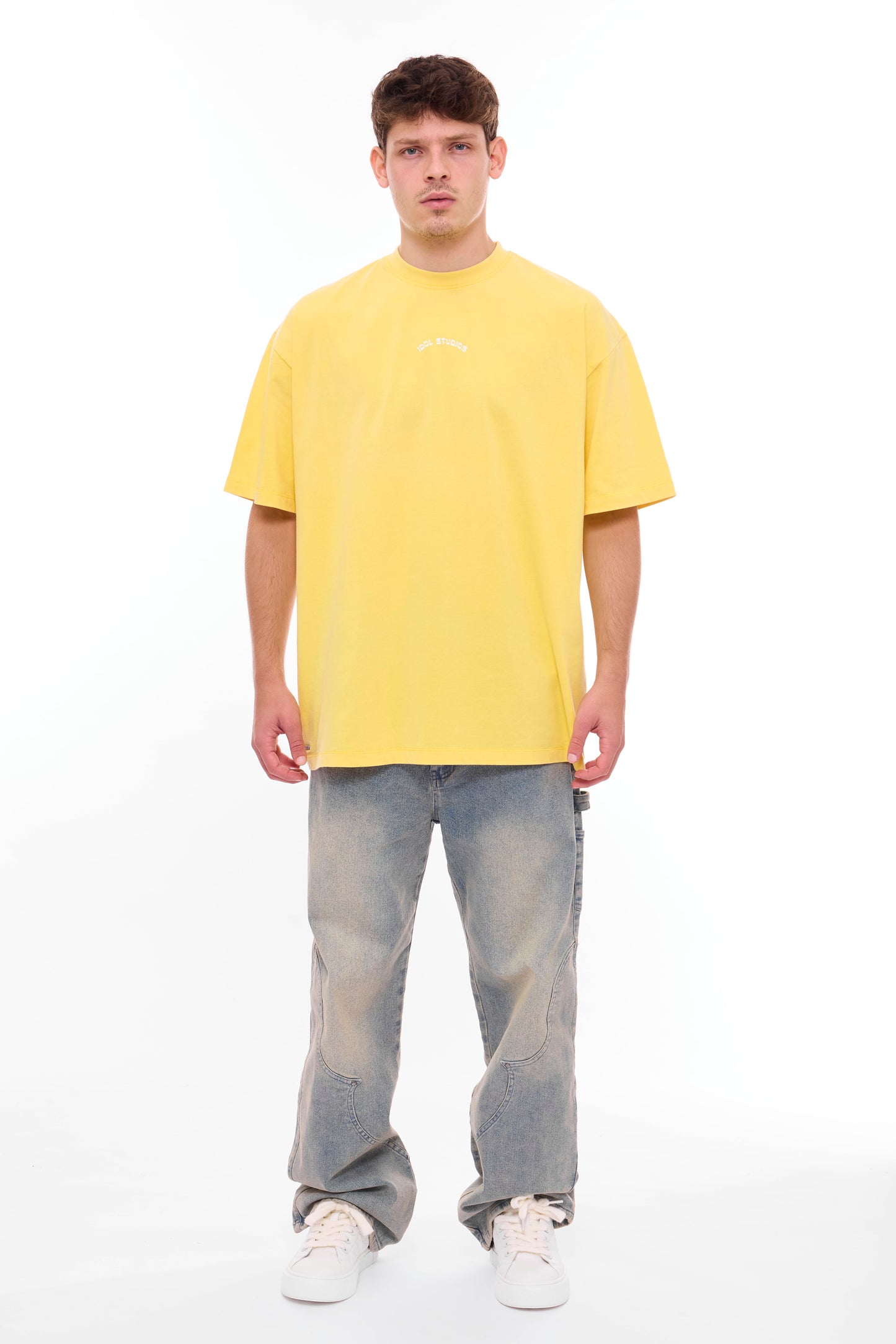 CURVED LOGO - WASHED YELLOW