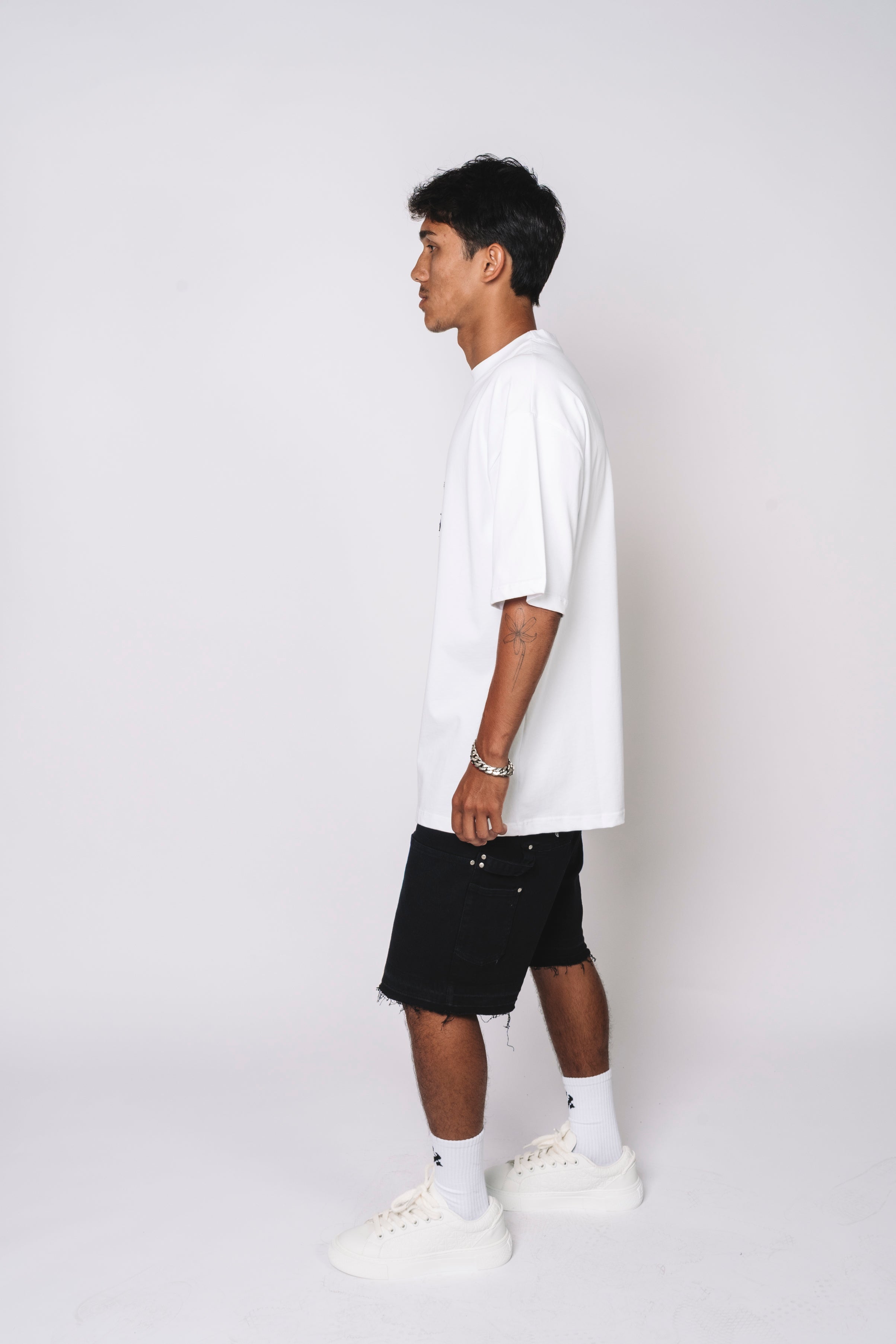 Carpenter denim shorts - black IDOL STUDIOS