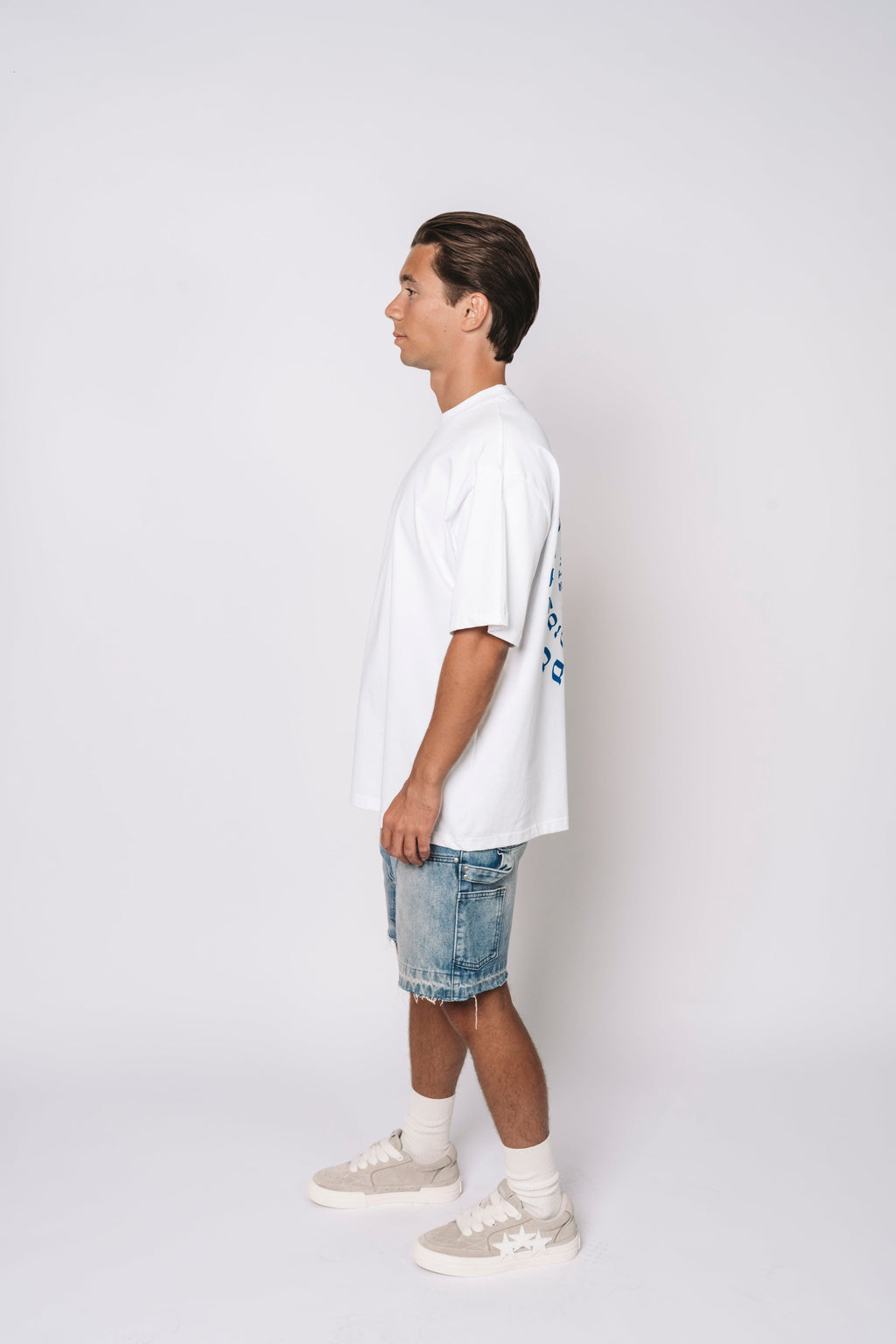 Carpenter denim shorts - light blue IDOL STUDIOS