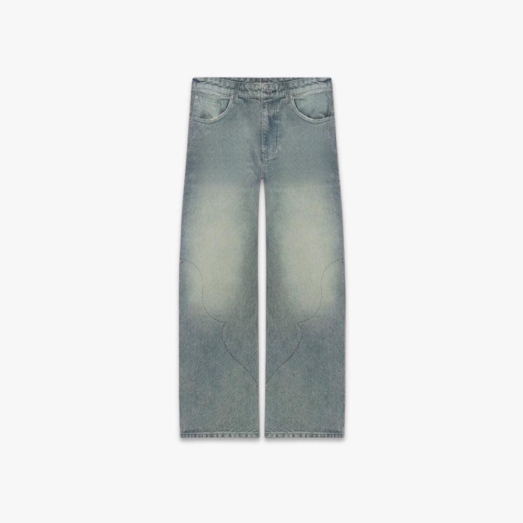 CUT OUT WASHED BLUE DENIM IDOL STUDIOS