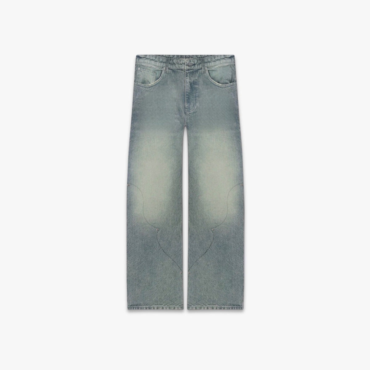 CUT OUT WASHED BLUE DENIM IDOL STUDIOS