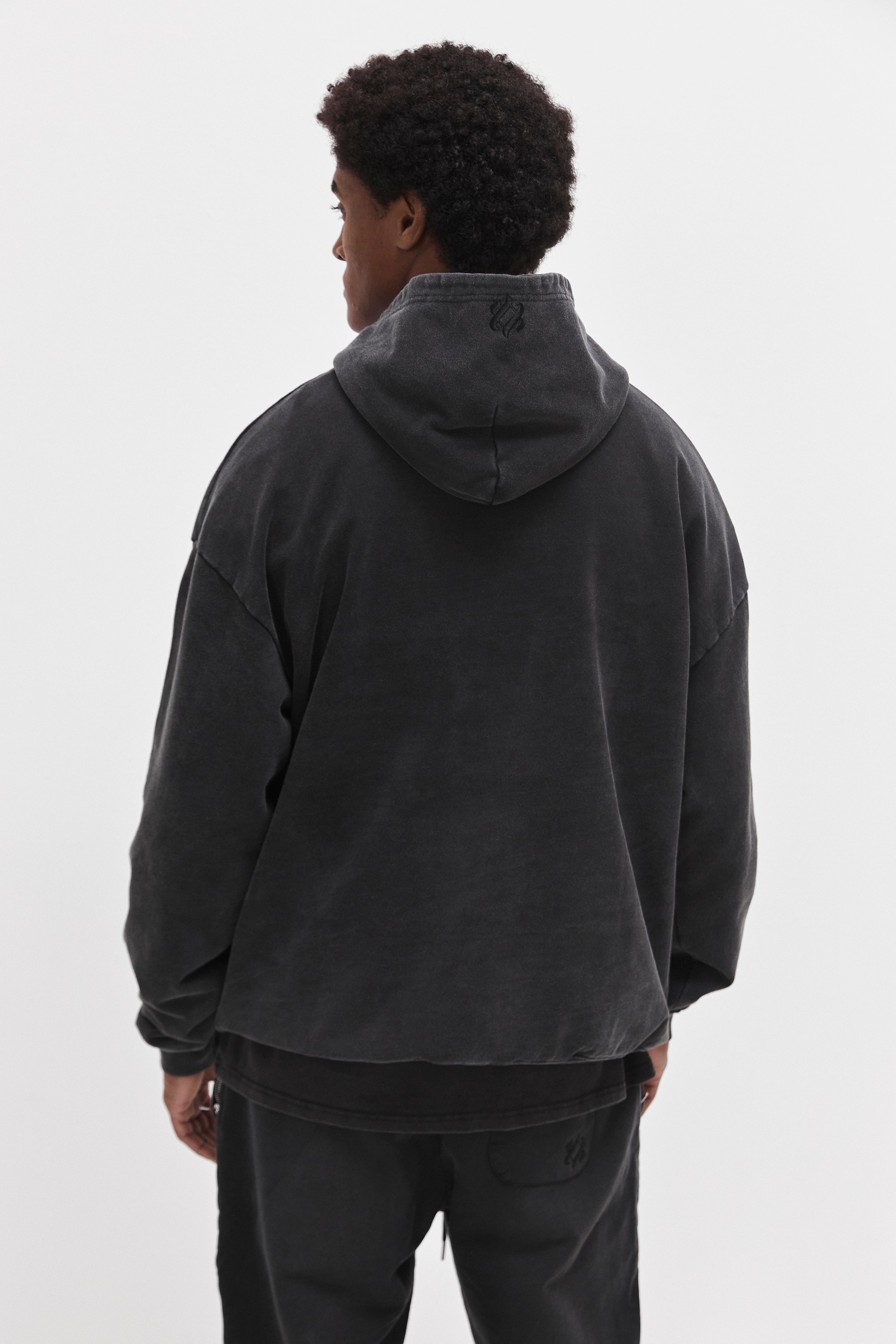 Blank - black washed hoodie Idolstudios