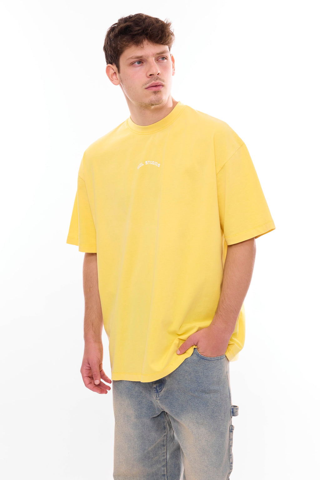 CURVED LOGO - WASHED YELLOW Idolstudios