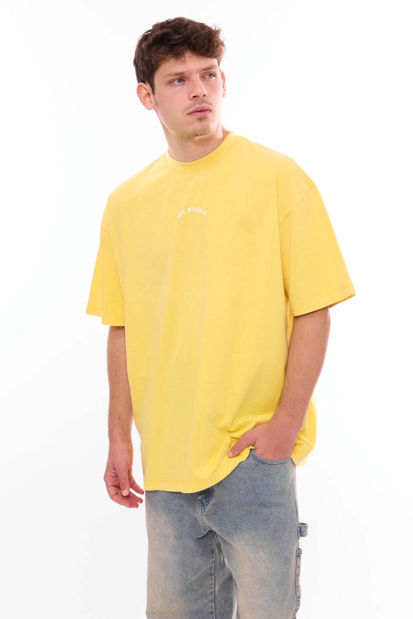 CURVED LOGO - WASHED YELLOW