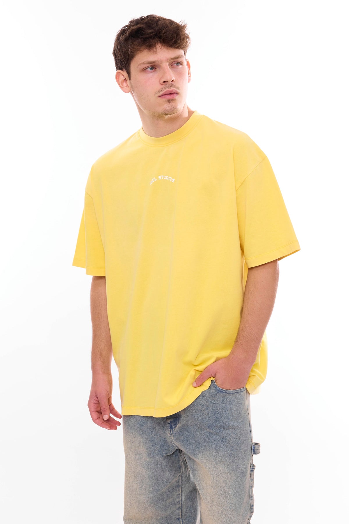 CURVED LOGO - WASHED YELLOW Idolstudios