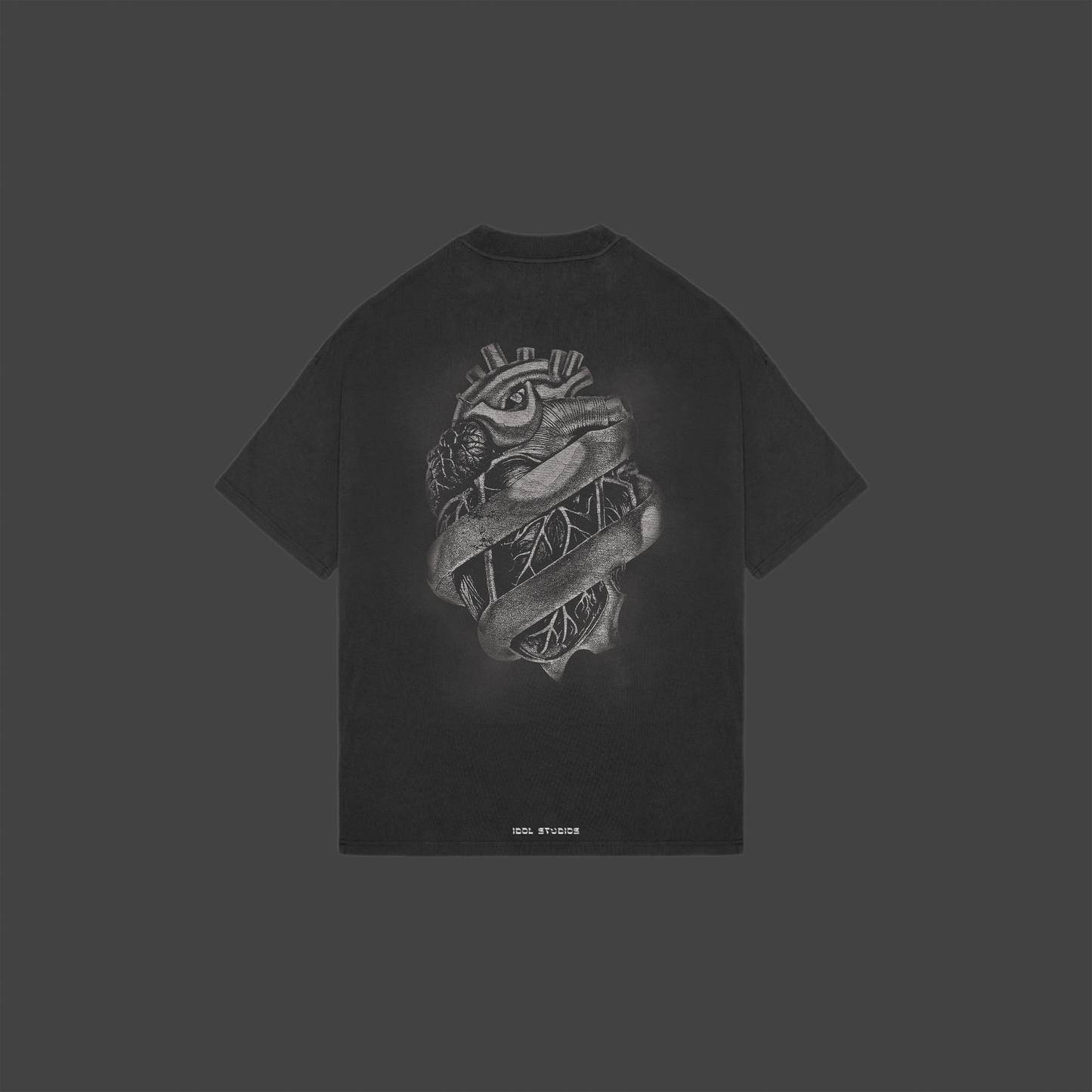 Metal heart - black washed