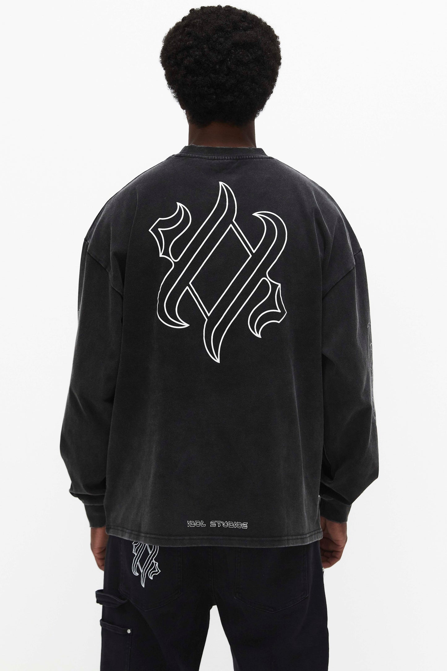 Knifes long sleeve shirt - washed black