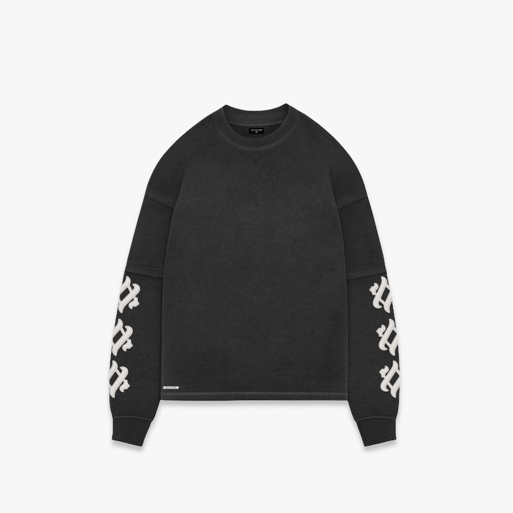 LEATHER - WASHED LONG SLEEVE TEE Idolstudios