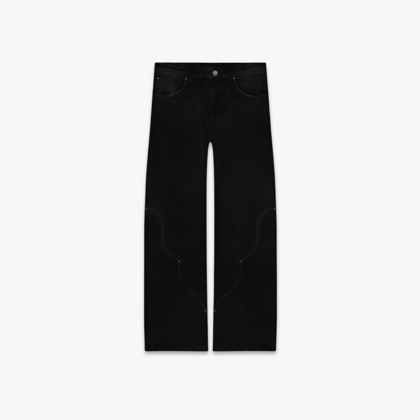 CUT OUT WASHED BLACK DENIM IDOL STUDIOS