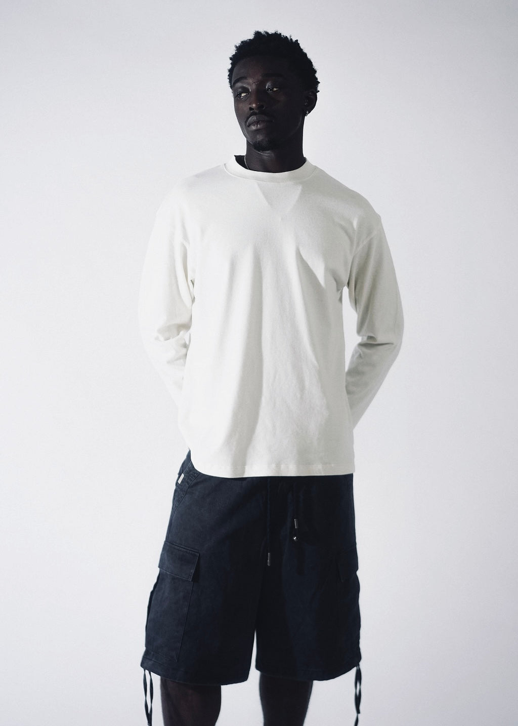 ORG LONG TEE - CREAM