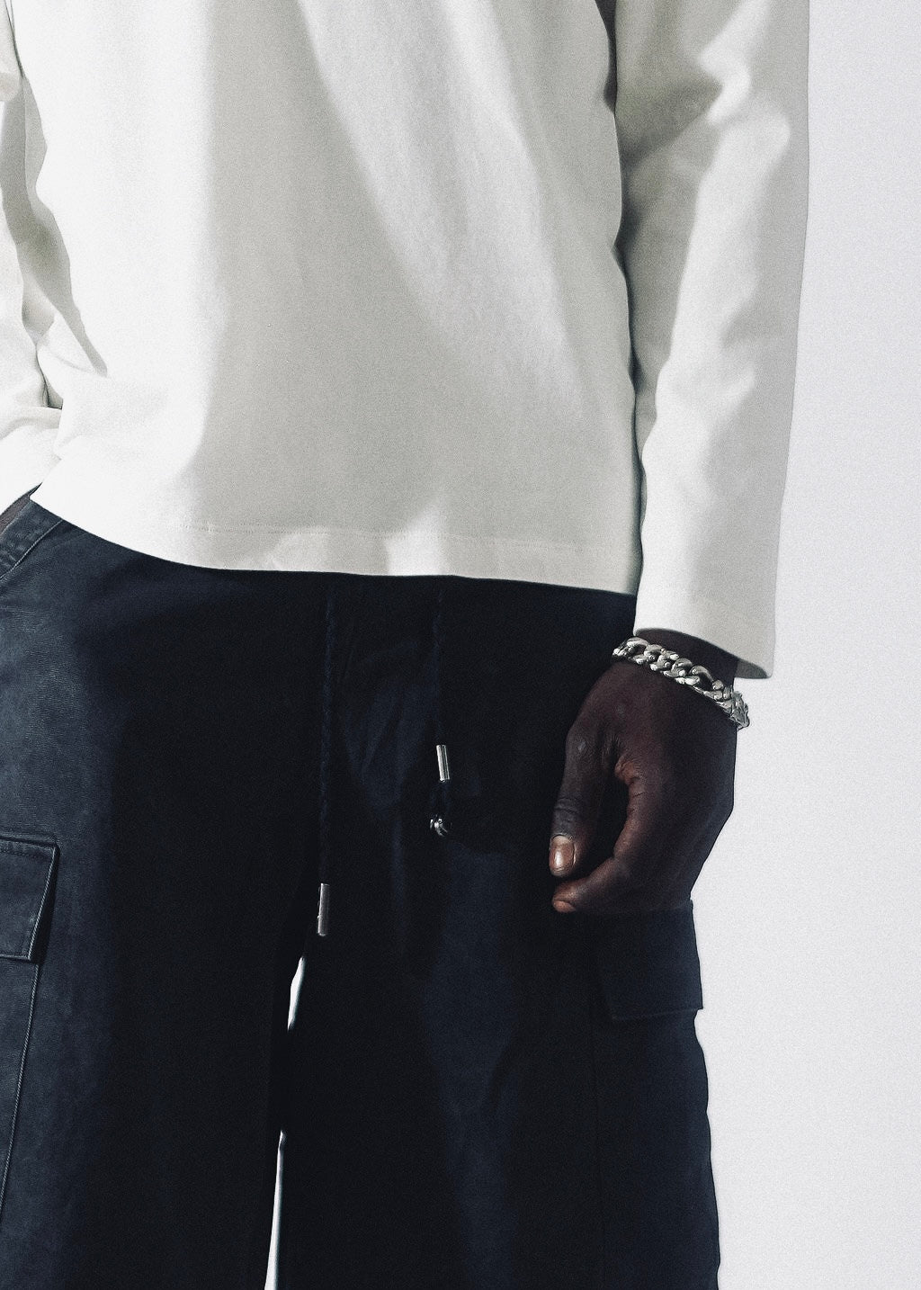 ORG LONG TEE - CREAM