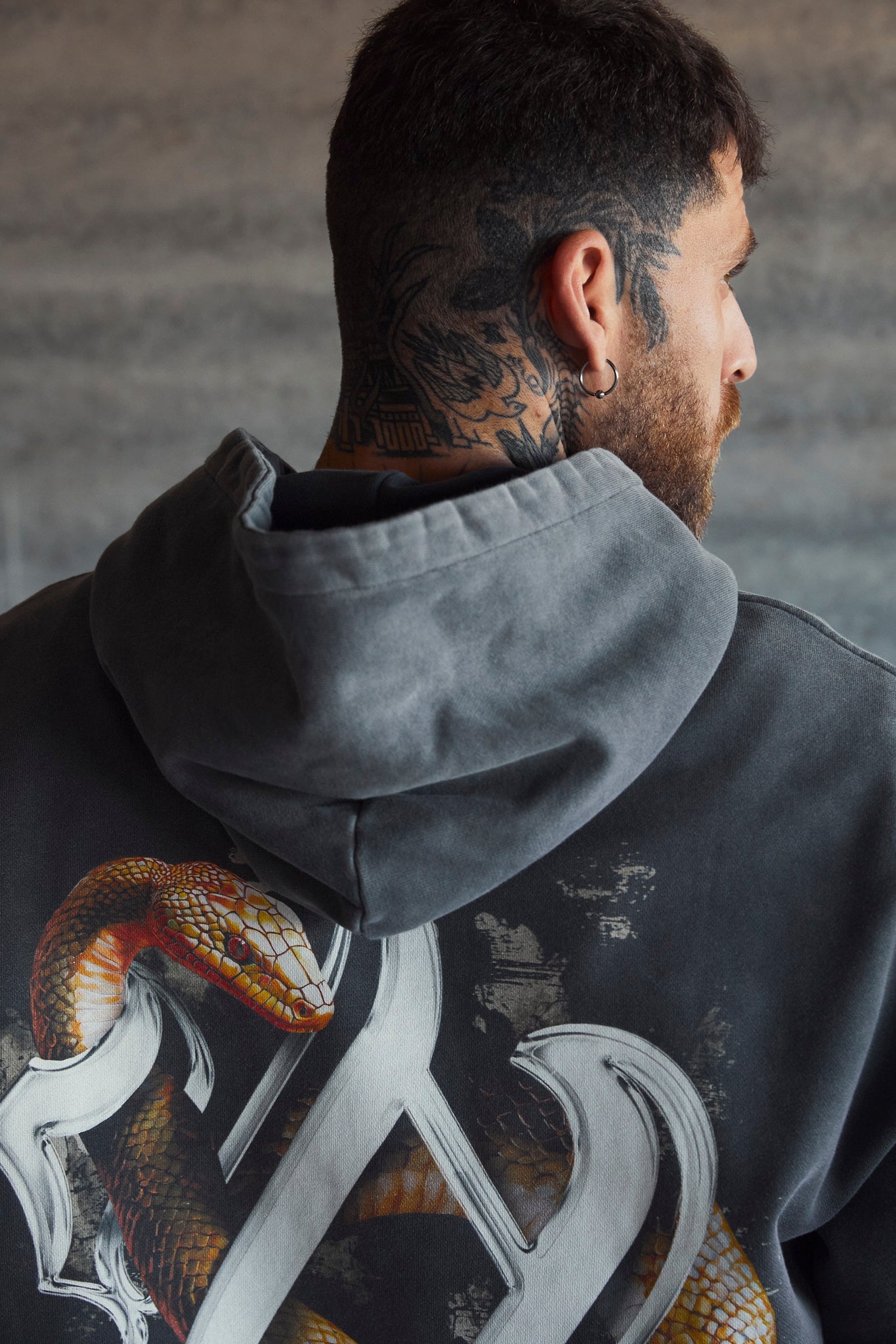 Venom Blade - grey washed hoodie Idolstudios