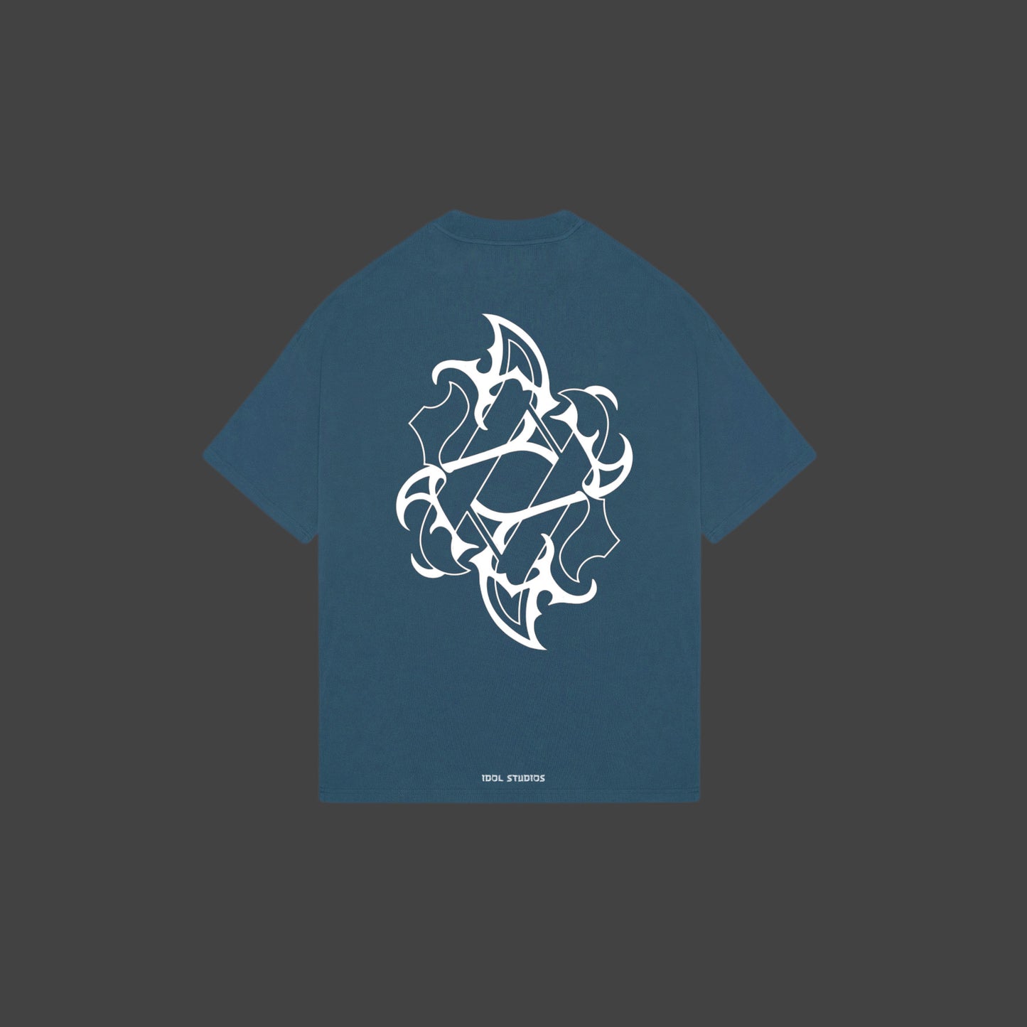 Ornate shield - blue sky wash
