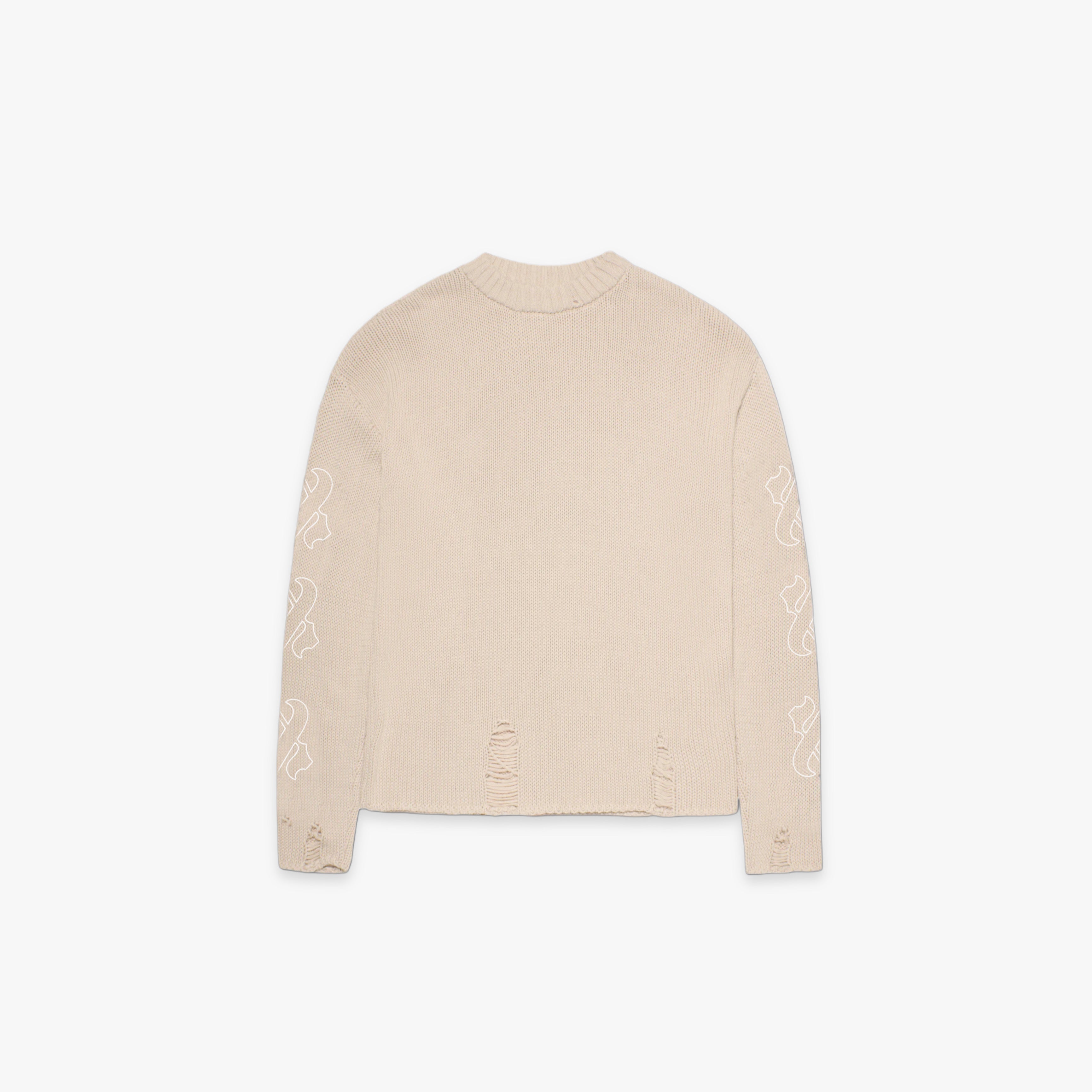 SANDSTONE - BEIGE KNIT SWEATER – IDOL STUDIOS