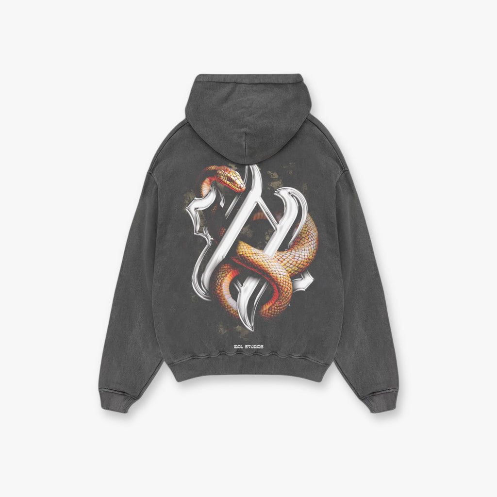 Venom Blade - grey washed hoodie Idolstudios
