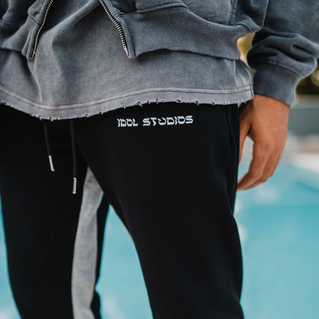Flare sweatpants - black IDOL STUDIOS
