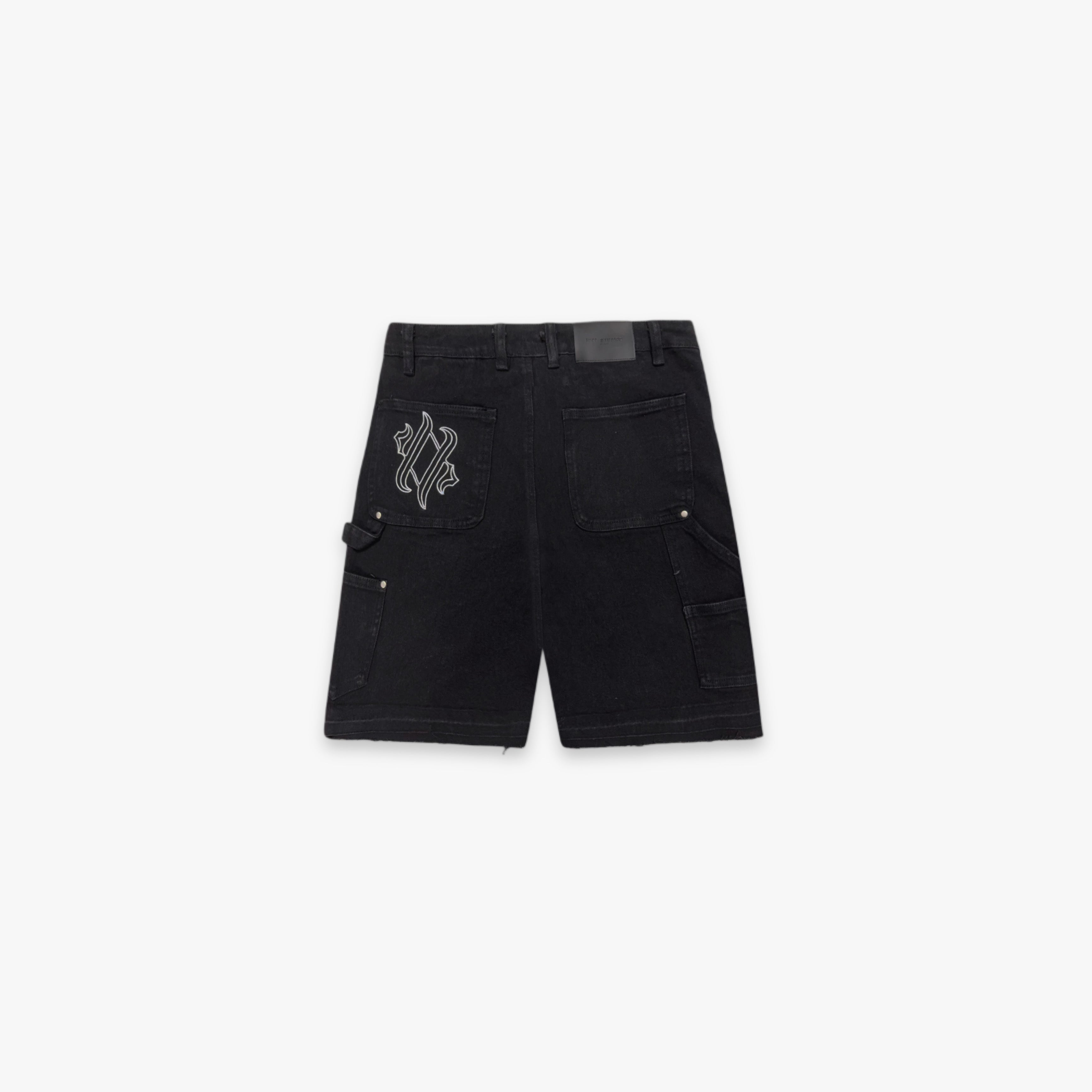 Carpenter denim shorts - black – IDOL STUDIOS
