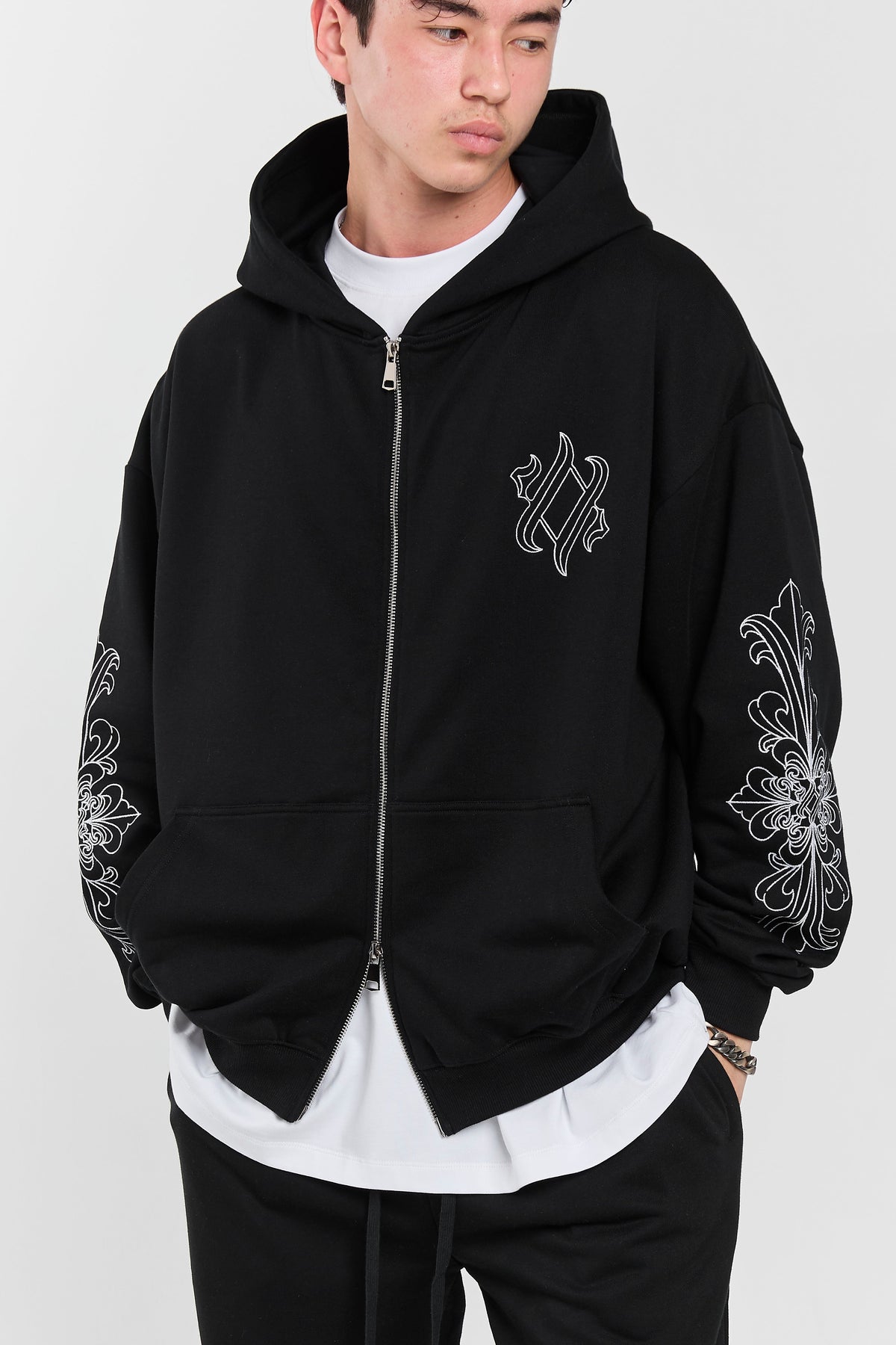 NOCTURNE - BLACK ZIP HOODIE Idolstudios