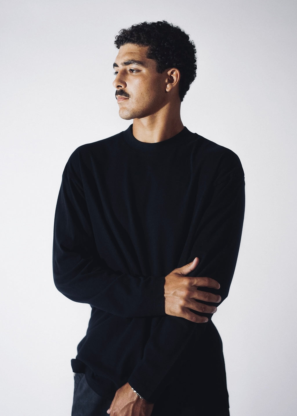 ORG LONG TEE - BLACK