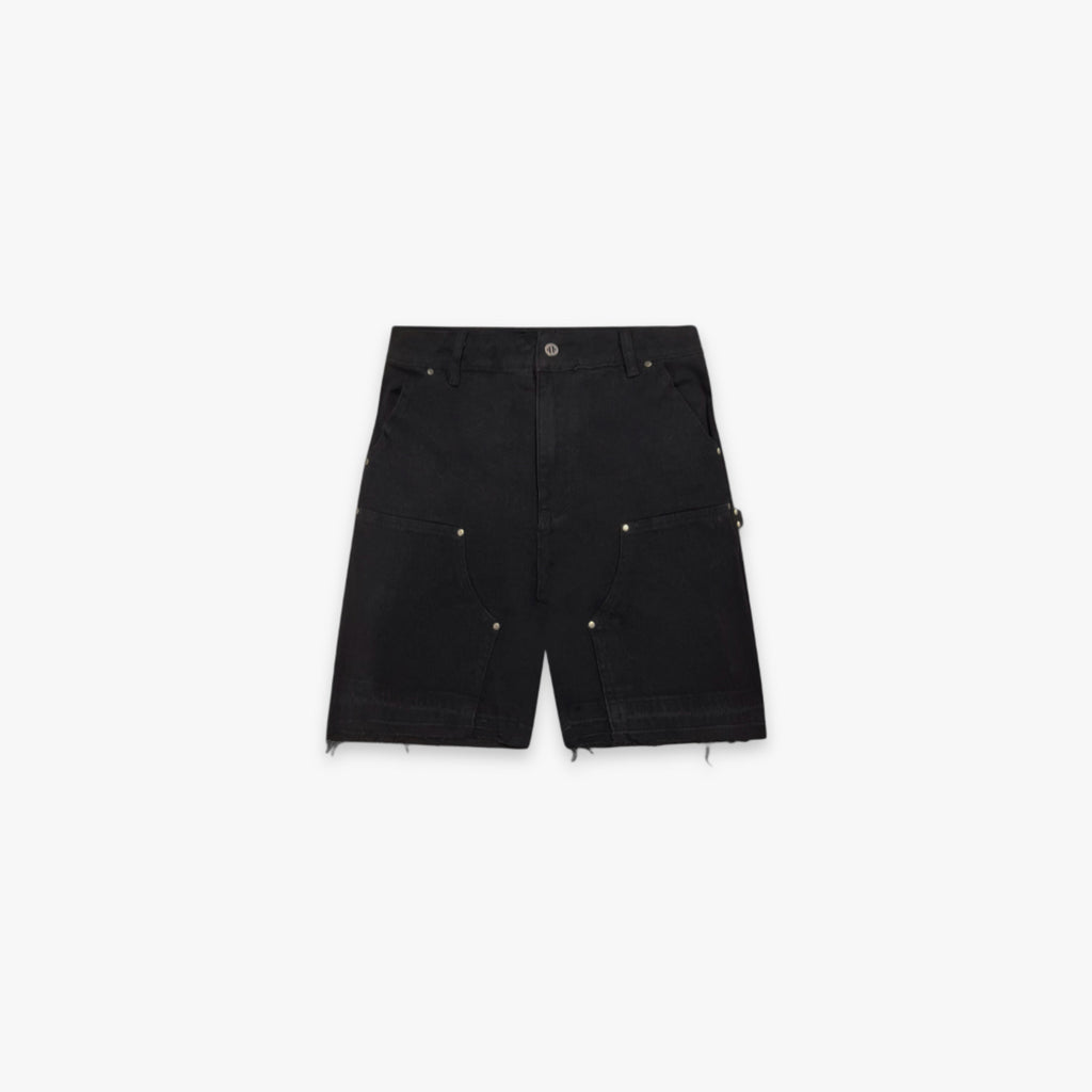 Carpenter denim shorts - black IDOL STUDIOS