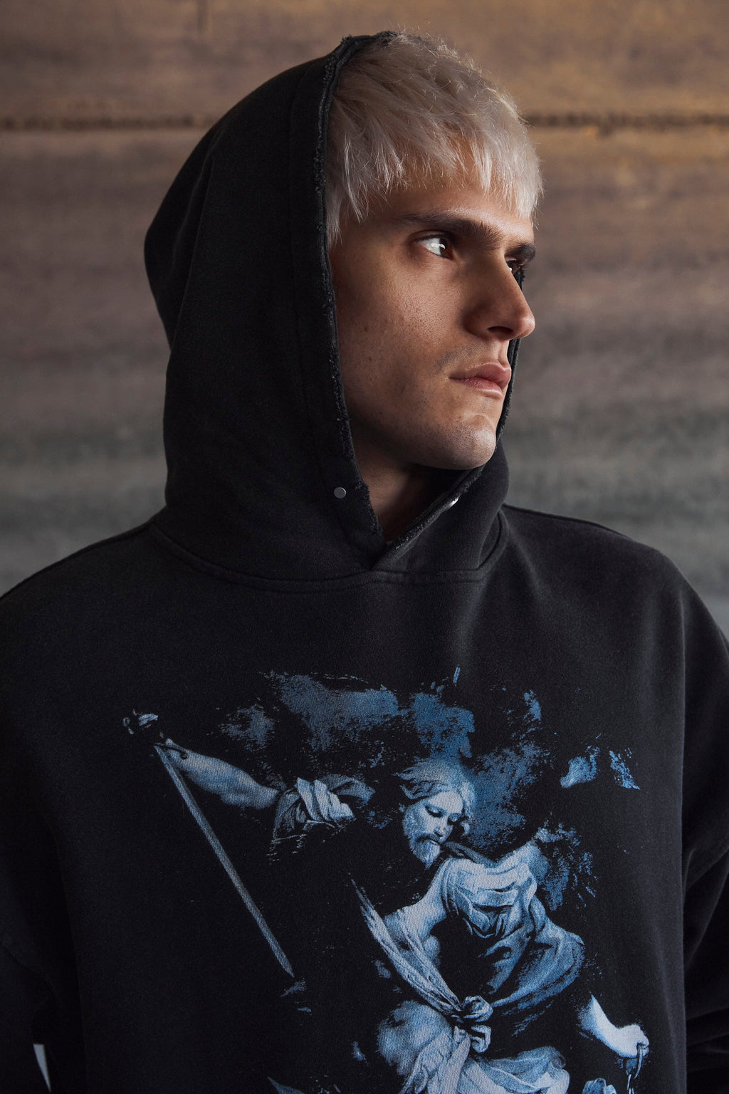 Eternal Knight - black washed hoodie Idolstudios