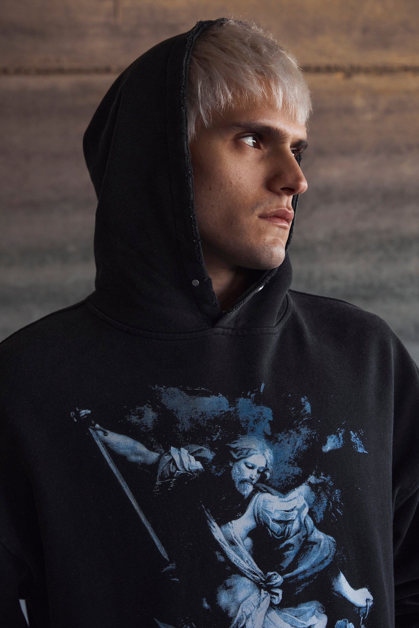 Eternal Knight - black washed hoodie Idolstudios