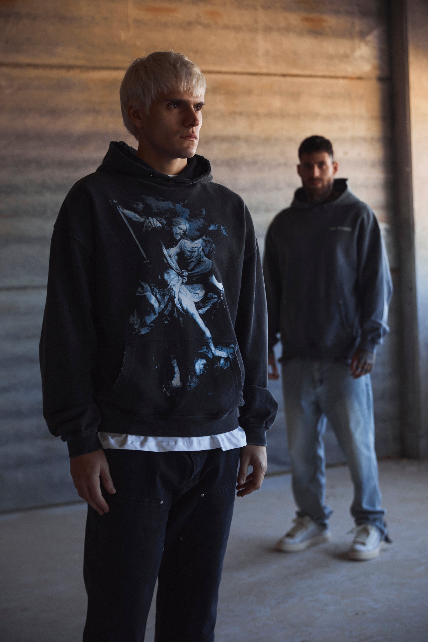 Eternal Knight - black washed hoodie Idolstudios