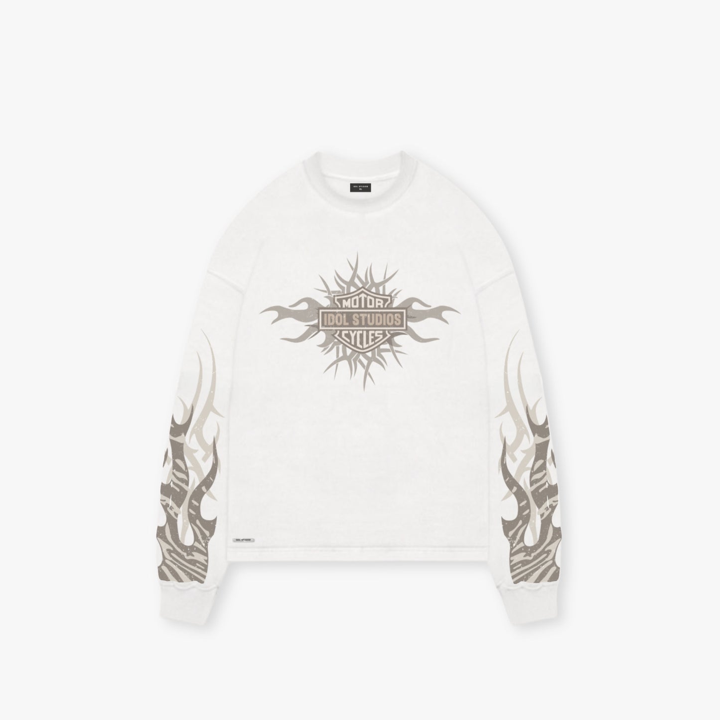 Motorcycle idol long sleeve shirt - stone