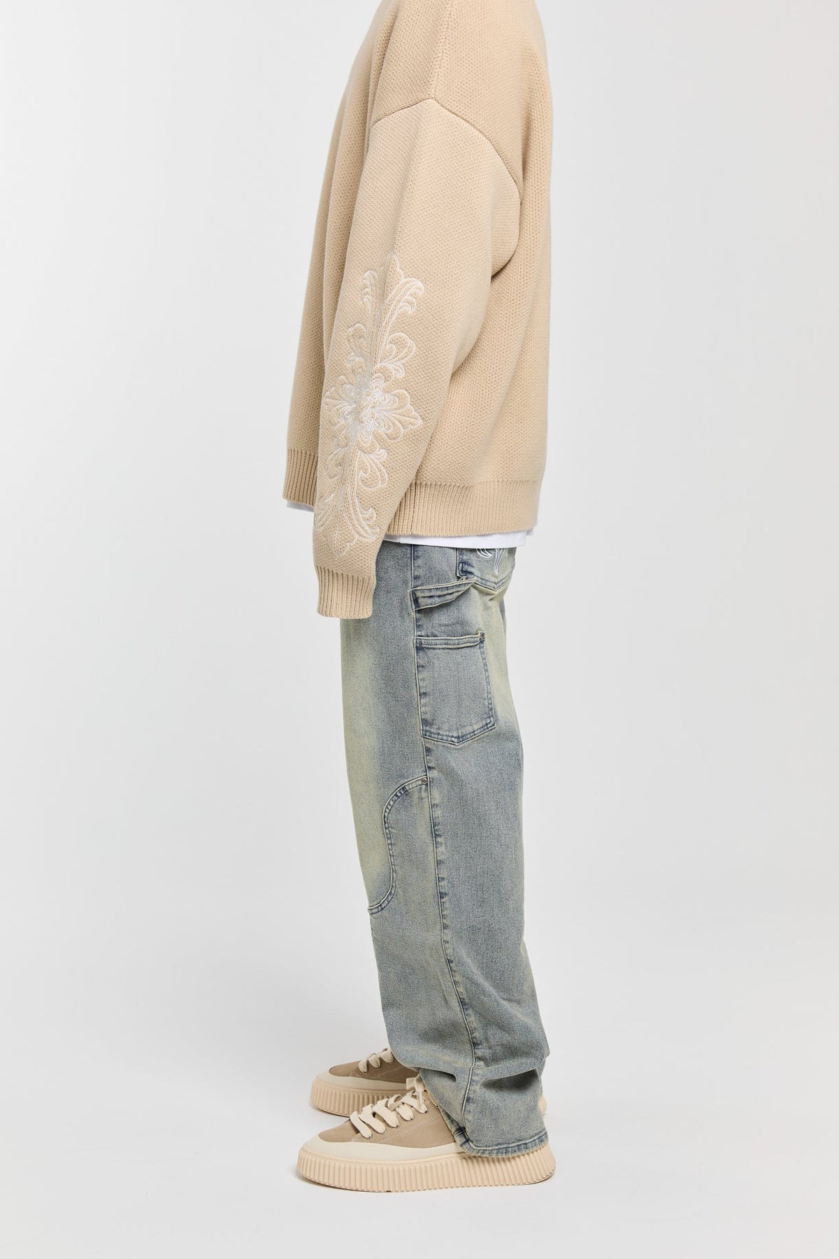 BONE - BEIGE KNIT SWEATER Idolstudios